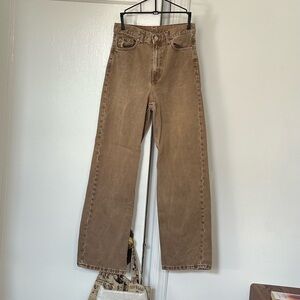 High Rise Brown Jeans
